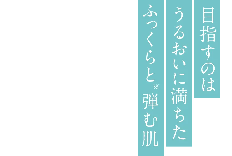 目指すのはうるおいに満ちたふっくらと弾む肌