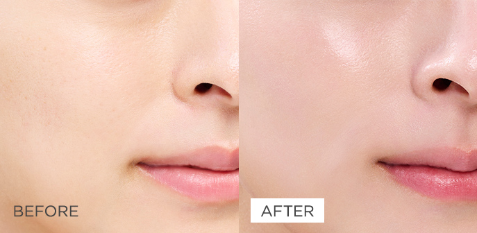 ピンクベージュ  before-after