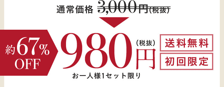 初回限定67%OFF 900円（税抜）送料無料